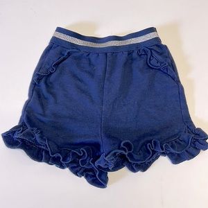 ⭐️3/$15 (18MS) Cute Ruffled Navy Silver Sparkle Perfect Patriotic Summer Shorts